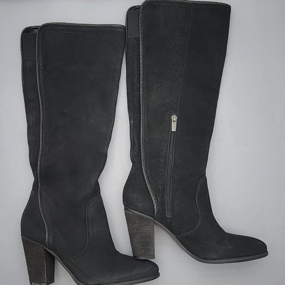 Vince Camuto Shoes - Vince Camuto FRAMINA Knee High Suede Leather Black Boots Women's Size 8M